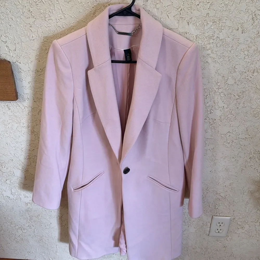 White House Black Market Pink Coat and NWT Matching Skirt SET